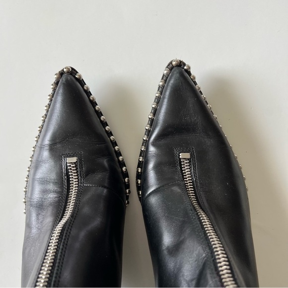 Alexander Wang Eri Studded Leather Ankle Boots In Black - Picture 8 of 16